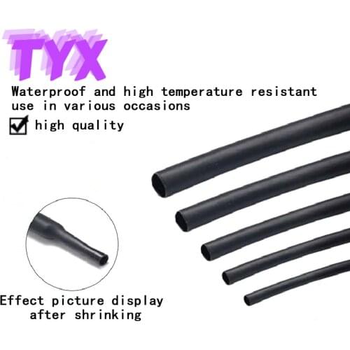 5meter Heat Shrinkablet Tube Insulation Sleeving Electrical Connection Electrical Wire Wrap Cable Waterproof Shrinkage 2:1