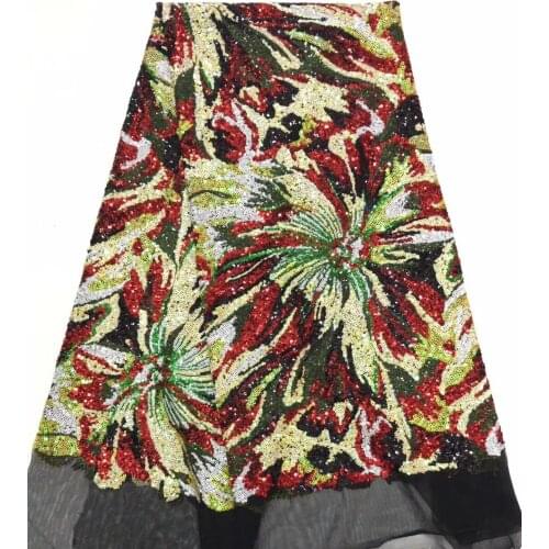 On sale french net lace fabric L-9732 for bridal dress embroidered tulle lace fabric