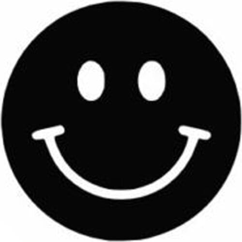 13.7cm*13.7cm Smiley Face Decor Car-Styling Car Accessories Vinyl Stickers Black/Silver S3-5711