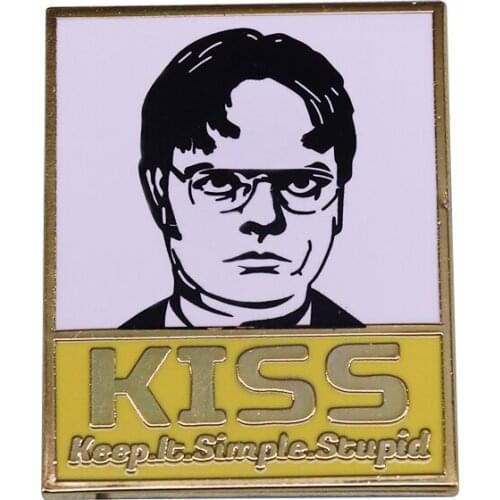 Serious Dwight Schrute fun quote badge The Office TV Show inspired jewelry