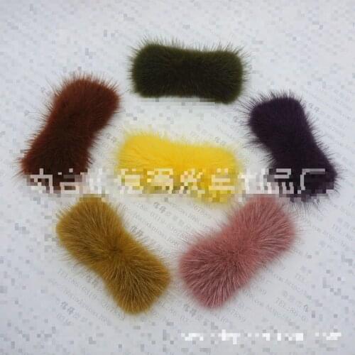 5pcs/lot 5x9cm Colored Imitation Mink Bowknot Korean Version Hairpin Hair Accessories Mink Bow Tie Diy Handmade Materials 2019
