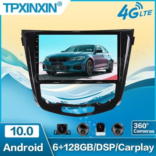 128GB For Nissan X-Trail Qashqai 2013-2017 Android Radio Tape Recorder Car Multimedia Player Stereo Head Unit GPS Navi PX6 Audio