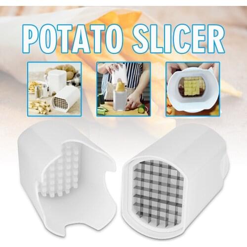 1PC 2-In-1 French Fries Potato Chip Cutter Kitchen Vegetable Fruit Slicer Chopper Home Cooking Tools Kitchen Cutter Gadget