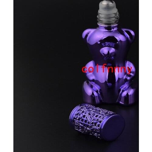 200pcs/lot Fast Shippng 12ML Empty Mini UV roll on bottles for essential oils Refillable perfume bottle deodorant containers