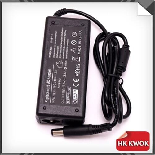 5pcs/lot For hp Laptop Charger 18.5V 3.5A For hp G60 G61 G70 DV5 DV6 DV7 DV4 CQ45 CQ50 CQ60 CQ61 CQ70 CQ71 AC Adapter For HP