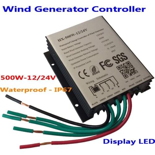 500W Wind Turbine Generator Controller 12V 24V wind turbine charge controller/Wind Generator Regulator