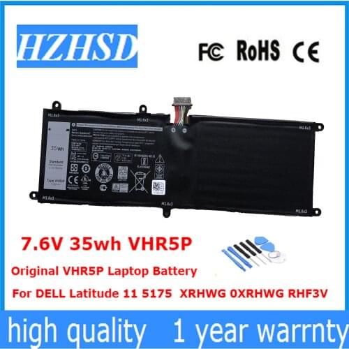 7.6V 35wh VHR5P Original VHR5P Laptop Battery For DELL Latitude 11 5175 XRHWG 0XRHWG RHF3V