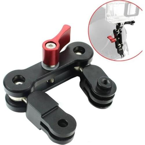 For Gopro Accessories Aluminum 360 Degree adjustment Arm For Gopro Hero 9 8 7 6 5 4 SJ YI 4K Mount Helmet Bicycle Motorcycle