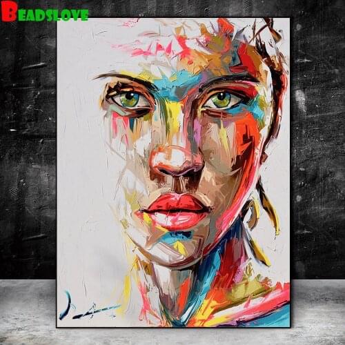 Diamond painting Abstract African Girl Street Full Square/Round drill 5d embroidery mosaic portrait cross stitch diamond art