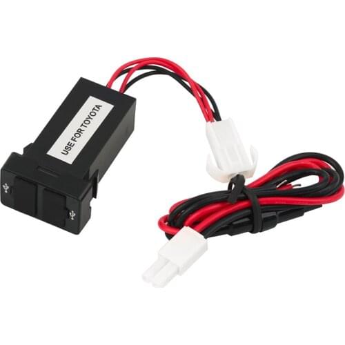 Car 12V 2.1A 2 USB Port Power Socket GPS Mobile Phone Charger For Toyota
