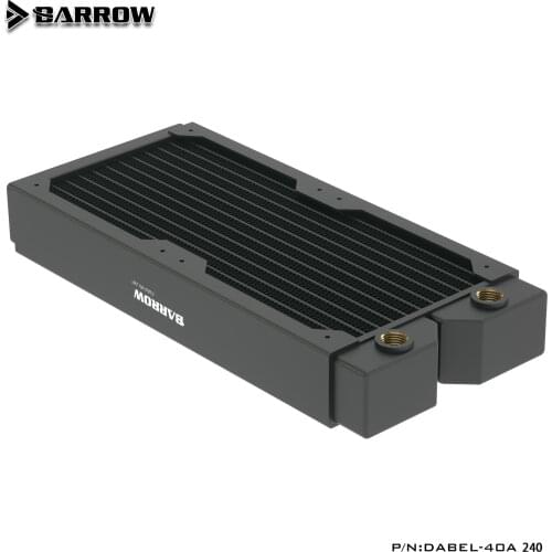 BARROW 40mm Thickness Copper 240mm Radiator Computer Water Discharge Liquid Heat Exchanger G1/4 Threaded use for 12cm Fans