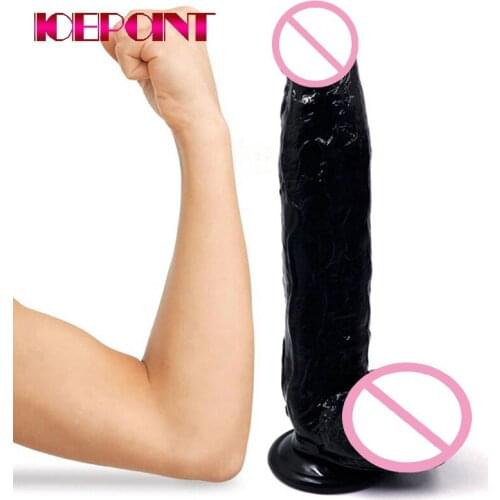 30*6cm Big Black Dildos Realistic Gode Huge Horse Dildo Vibrators Female Large Penis Giant Sex Dick Suction Cup Toys For Women