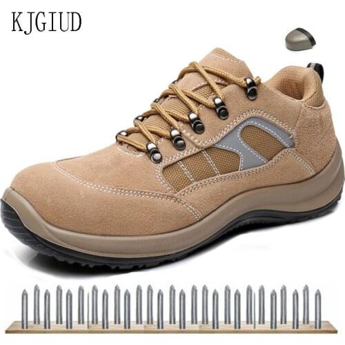 Winter Mens New Casual Shoes Labor Insurance Shoes Mens Work Safety Shoes Anti-smashing Anti-piercing Steel Toe Cap Work Boots