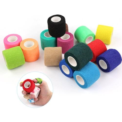 1/2 PCS Colorful Elastoplast Self Adhesive Elastic Bandage Sports Knee Finger Ankle Palm Shoulder Athletic Wrap Tapes 2.5/5m