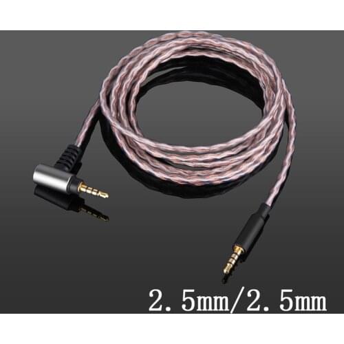 For AKG Y40 Y50 LIVE2 E30 E55 DT240 PXC550 New 4.4mm/2.5mm 3.5 Balance Cable 100% Single Crystal Copper Headphone Upgrade Cable