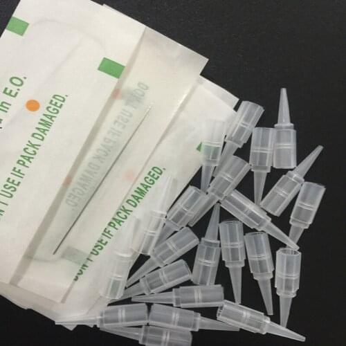 50Pcs 1R 3R 5R 3F 5F PMU Needles and 50Pcs Traditional Machine Needle Caps For Permanent Makeup Eyebrow Eyeliner Lips Tattoo
