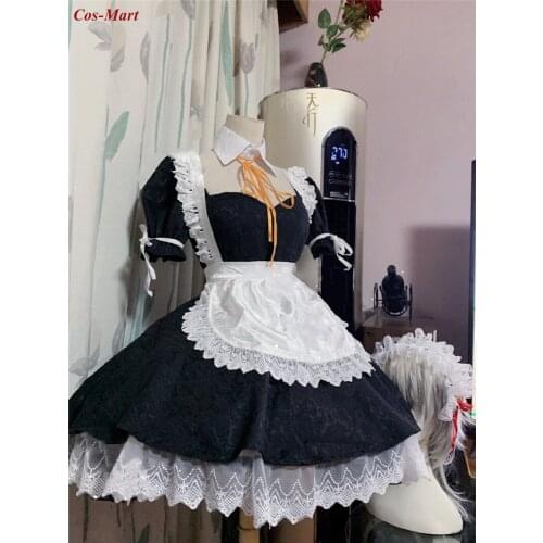 Game Azur Lane IJN Naganami Cosplay Costume Lovely Black Maid Dress Ball Activity Party Role Play Clothing Custom-Make Any Size