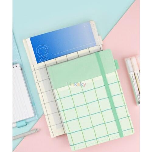 KOKUYO Grid Notebook Removable Cover Book Classification and Storage,Interior Multi-layer Storage Pocket ,school Supplies