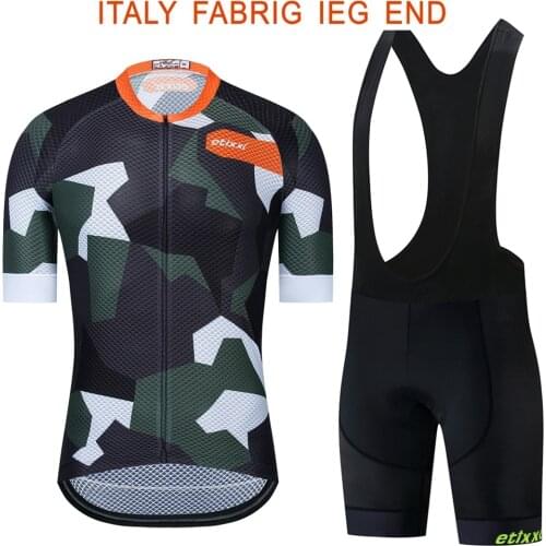 Etixxl 2018 colourburn team aero cycling jersey+ team bib short kit new fabric coolest Suitable for hot summer