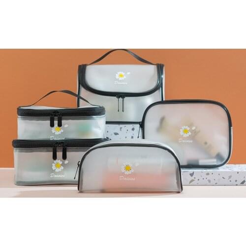 Korea large capacity transparent toiletry bag Portable PVC waterproof travel cosmetic cosmetic storage box