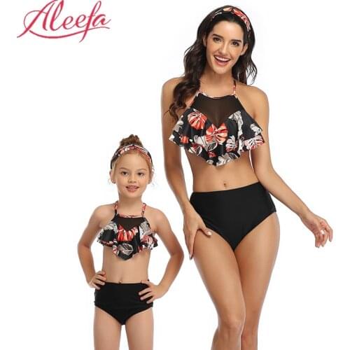 Family Matching Swimwear Beachwear Mother Daughter Swimsuits Mommy And Me Swimsuit Family Matching Mom And Daughter Bathing Suit