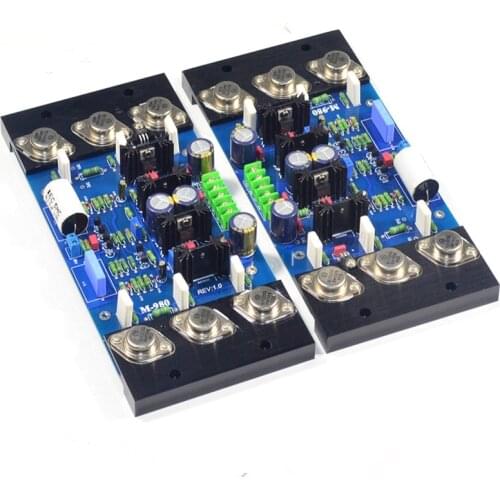 M980 300W *2 Gold Sealed 12 Tubes MJ15024 MJ15025 Class AB HiFi Fever Audio Amplifier Board Pure Post AMP Board