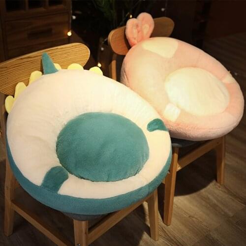 Cartoon Lazy Sofa Plush Toys Stuffed Soft Dog Dinosaur Cat Mouse Fruit Animal Pillow Butt Foot Pad for Home Decoration Gifts