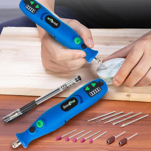 Mini Lithium Cordless Drill Carving Tools Electric Drill Grinding Accessories Set Diamond Pen Engraving For Dremel Tools