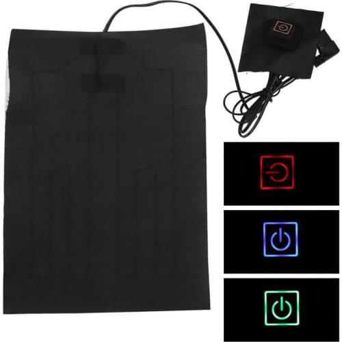 Temperature Adjustable Waterproof Electric Heating Sheet USB Charging Heating Pad for Winter Clothes Jackets Vest With Switch