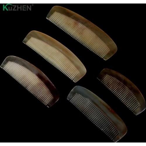 Natural Amber Ox Horn Comb Of Hair No Static Health Care Hair Brush Hairdressing Comb For Hair