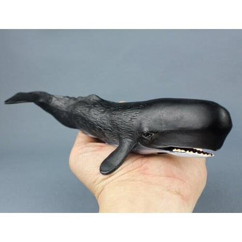 New real life sperm whale model plastic black new sperm whale doll gift about 20.6x7x6cm xf3023