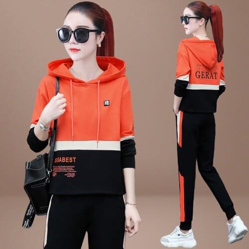 Autumn Sports Suits For Women Two Piece Set Clothes Pants 2 Piece Set 2020 Lounge Wear Korean Fashion Fall Hoodies new female