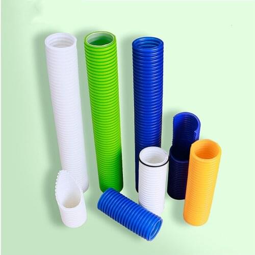 1M Length PE Pipe Tube Wiring Sleeve Flexible Corrugated Bellow Tube Pipe 75mm 95mm 110mm for Fresh Air System Air Conditioning