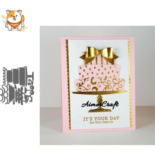 Birthday Wedding Cake Metal Cutting Dies Scrapbooking Stencil For DIY Paper Card Decorative Embossing Die Cut Craft New 2019