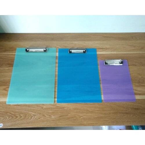 A4 A5 size PVC plastic filing clipboard memo pad folder writing pad paper folder holder for office and school supplies