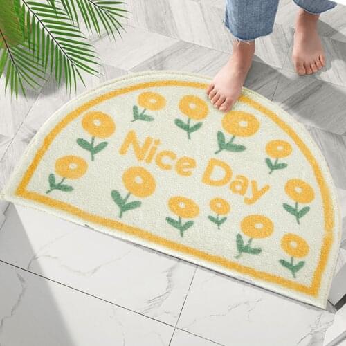 Bathroom Mat Non-slip Bath Rugs Water Absorbent Doormat for Living Room Bedroom Floral Carpet INS Hallway Balcony Floor Rug