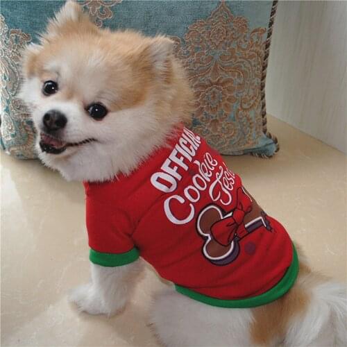 Christmas Pet Clothes Dog Clothing Cotton Pet Clothing For Small Medium Dogs Vest Shirt New Year Puppy Cat Costume Chihuahua
