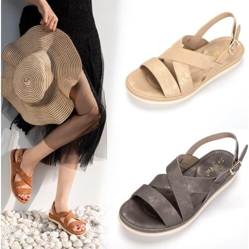 Mazefeng Summer Women Casual Shoes Slippers Rome Retro Thick Bottom Open Toe Sandals Beach Slip on Slides Brand Design Sandals