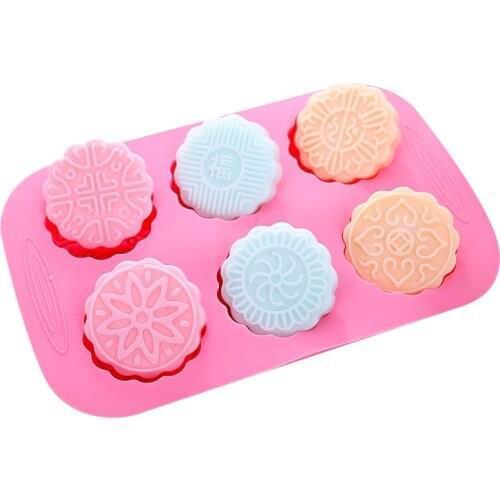 6 Holes Soap Making Supplies Flower DIY Handmade Soap Silicone Mold Soap Silicone Mold Fondant Tools Cake Decors Candle Mold