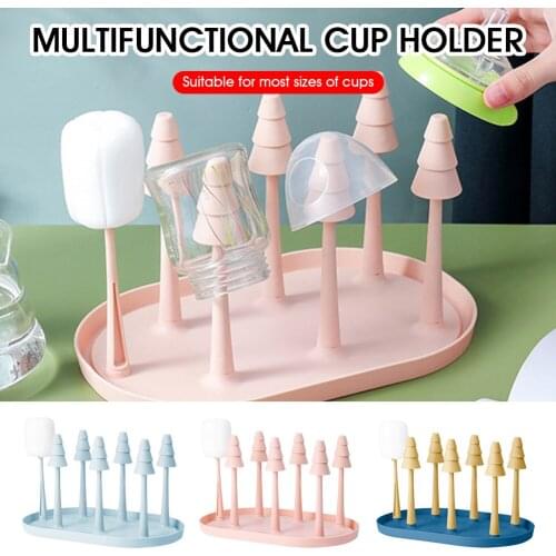 Baby Bottle Drying Rack with Brush Bottle Dryer Holder Organizer for Home Desktop Living Room Kitchen