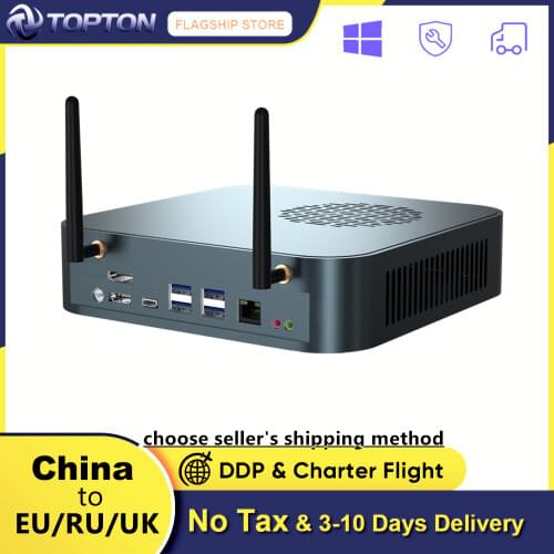 TOPTON Mini PC 7nm AMD Ryzen 7 4800H 5 4600H TPM2.0 Windows 11 10 Pro 3x4K HD Display Desktop Gaming Computer AX WiFi6