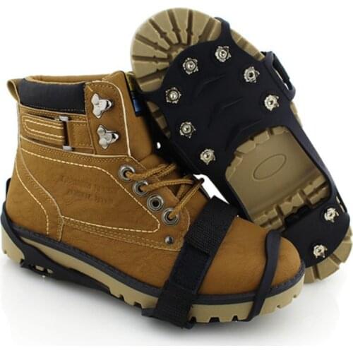 High quality 8 Teeth Crampons Outdoor Anti-slip Ice Gripper Hiking Cleats Spikes Traction Shoes Cover