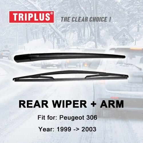 Rear Wiper Arm with Blade for Peugeot 306 (1999-2003) 1pc 16" 400mm,Rear Wiper Arm & Rear Wiper Blades