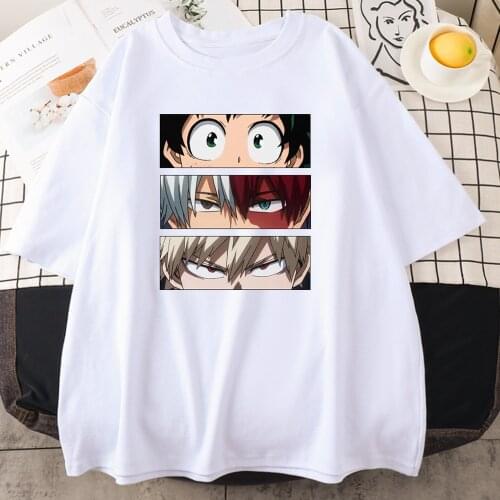 My Hero Academia Todoroki Shoto Tshirt Womens Japanese Anime Printing Clothes Casual Shirt For Women Korean Oversized T-Shirt