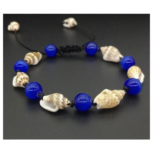 Szelam Trendy Boho Opal Shell Bracelets Bangles For Women Charm Rope Sea Shell Bracelet Bohemian Jewelry Bracelets SBR190095