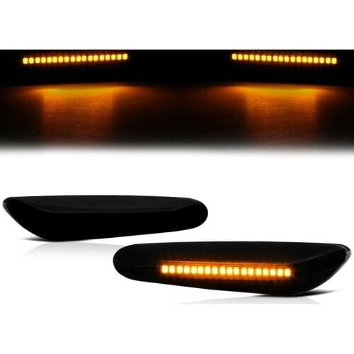 2 Pcs Smoke LED Side Marker Light Turn Signal Light Lamp For BMW 3 Series E46 E60 E90 E92 E93 E87