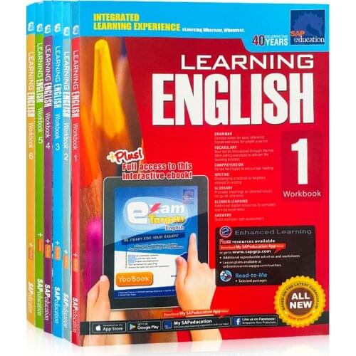 6 Books/Set SAP Education 1- 6 Grade children Learn English Workbook kids homeschool Books Singapore Primary School writing book