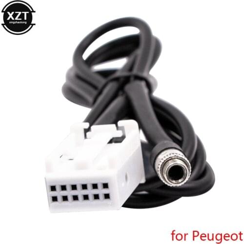 3.5mm AUX Adapter Audio Cable Fit for Peugeot 307 308 407 408 507 for Citroen C2 C5 RD4 C-Quatre