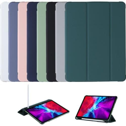 For iPad Pro 12.9 2017/2015 Case Pencil Holder, Smart Cover Trifold Stand Auto Sleep/Wake Case for iPad Pro 12.9 A1584 A1670