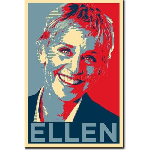 ELLEN DEGENERES OBAMA HOPE PARODY SHOW Wall Sticker Silk Poster Art Light Canvas Home Decoration